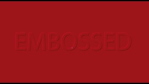 Adobe illustrator tutorial - Embossed text effect