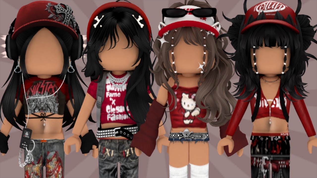 20 red y2k roblox outfits w/ CODES & LINKS | coziivibes ♡ - YouTube