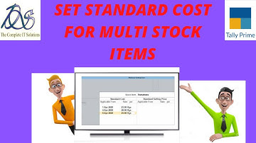SET STANDARD COST FOR MULTI STOCK ITEMS IN TALLY PRIME