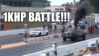 1000HP CUMMINS VS 1000HP TURBO CAMARO!!!! THE BATTLE CONTINUES!!!(, 2018-06-24T21:04:48.000Z)