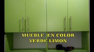 MUEBLE DE COCINA EN VERDE LIMÓN