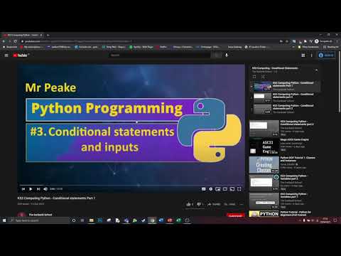 KS3 - Computing - Python How to setup work area to use Createwithcode.uk and the Youtube video