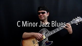 C Minor Jazz Blues - Achim Kohl - Jazz Guitar Improvisation with tabs chords