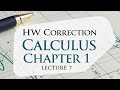 HW Correction Calculus Ch 1 Lecture 7 