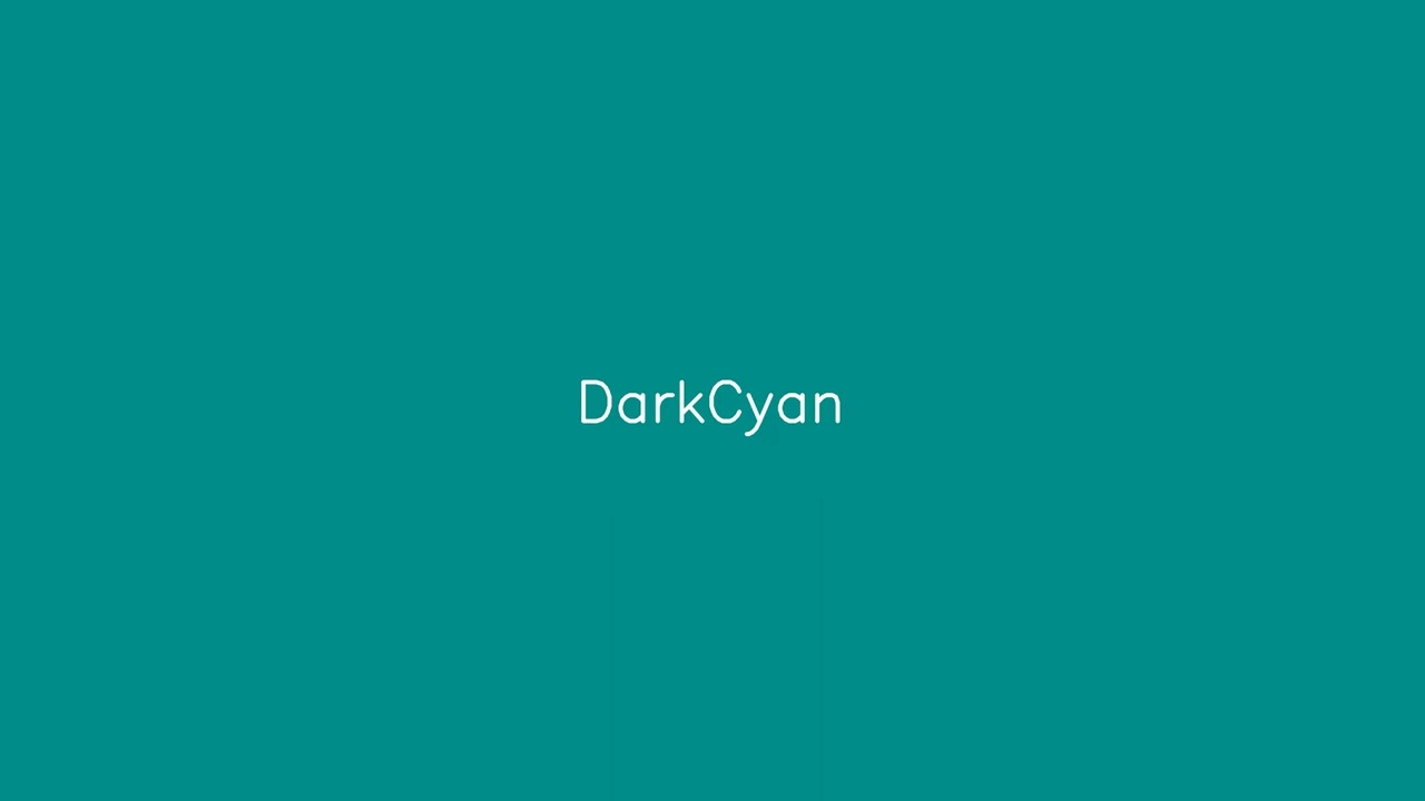 1 hour DarkCyan color relaxing screensaver   in 4K resolution   with color name