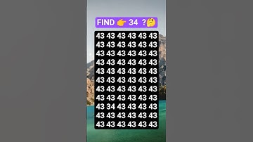 Find the odd number 34 #shorts #youtubeshorts #viral #oddoneout #puzzle #quiz