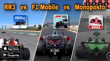 Real Racing 3 vs F1 Mobile Racing vs Monoposto Gameplay & Graphic Comparison