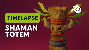 Modeling and Sculpting a Shaman totem in Blender | Timelapse video