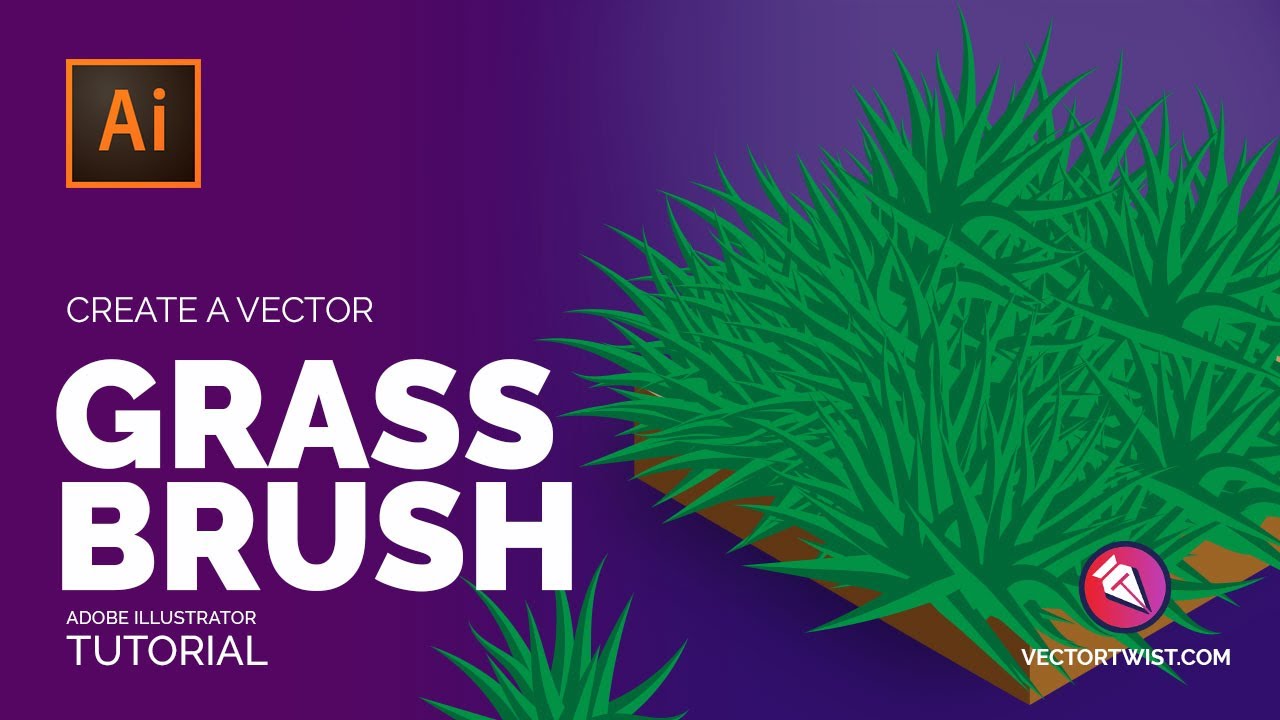 How to Create a Grass Brush in Illustrator / Vector Brushes YouTube