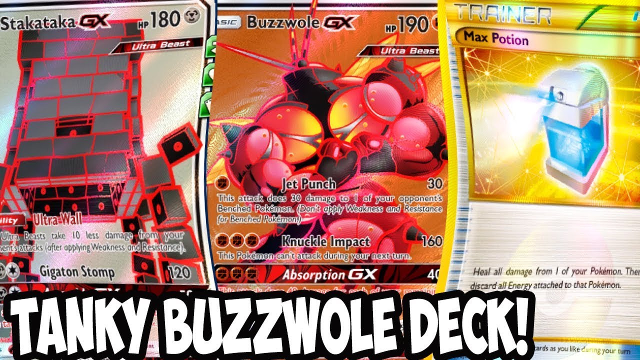 Buzzwole WITH Stakataka GX! Good Combo?! Buzzwole TANKS Hard! Beefcake lol Celestial Storm PTCGO