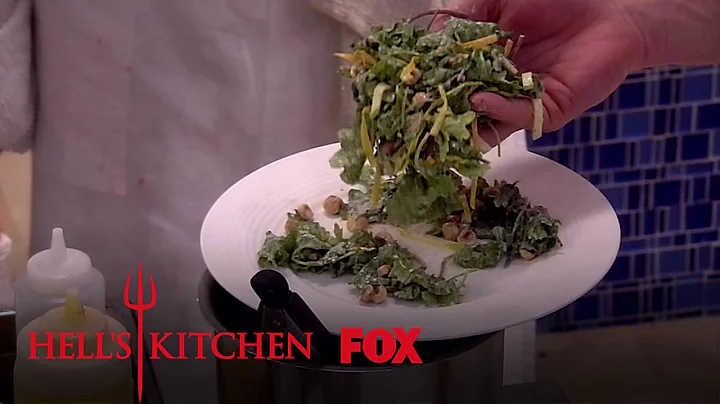 Aaron Overdresses His Simple Kale Salad But Sends It To The Pass | Season 16 Ep. 2 | HELL'S KITCHEN