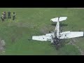 A flight instructor and student hospitalized after a small plane crashed in Pembroke Pines