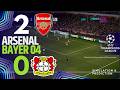 Arsenal 2 Vs 0 Bayer 04 Leverkusen UEFA Champions League 25 26 Full Match Simulation