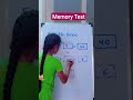 Memory test : Fill the boxes. #shortsfeed #ytshorts #education #maths #iqtests