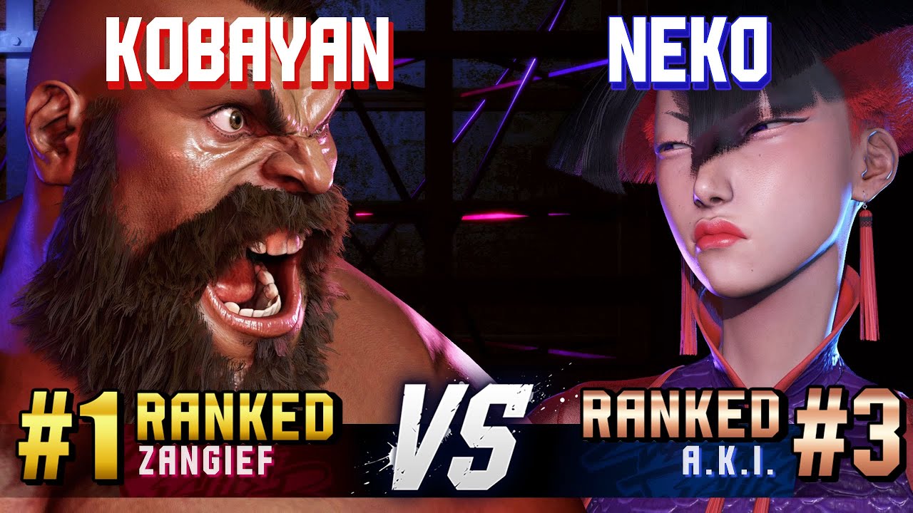 SF6 ▰ KOBAYAN (#1 Ranked Zangief) vs NEKO (#3 Ranked A.K.I.) ▰ High Level Gameplay