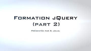 Formation jQuery en darija (part 2) كورس الجيكوري