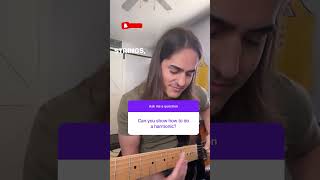 How to do harmonics on the guitar! 🎸🔥#guitarlesson #harmonics #shorts