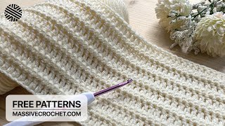 SUPER EASY & FAST Crochet Pattern for Beginners! ⚡️ 🤩 BEWITCHING Crochet Stitch for Blanket & Bag