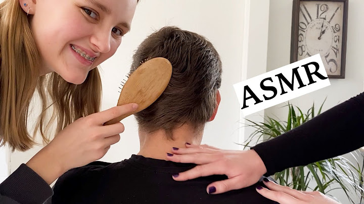 ASMR playing with our dad's hair for his & your relaxation ✨ brushing, spraying, tapping, no talking