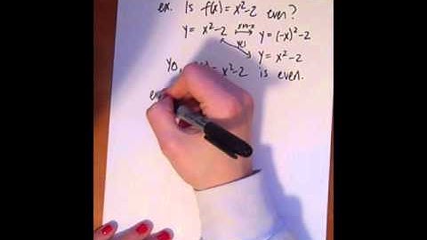 SS1 1 Even and Odd Functions