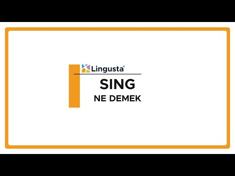 Sing Ne Demek? | İngilizce Sing Kelimesi Türkçe Anlamları ve Örnekleri | Sesli #nedemek