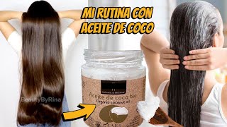 ✅MI RUTINA DE LAVADO DE CABELLO CON ACEITE DE COCO! Como aplico aceite de coco en la ducha screenshot 4
