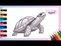Cómo dibujar una TORTUGA con lápiz - dibujos a lápiz Paso a paso