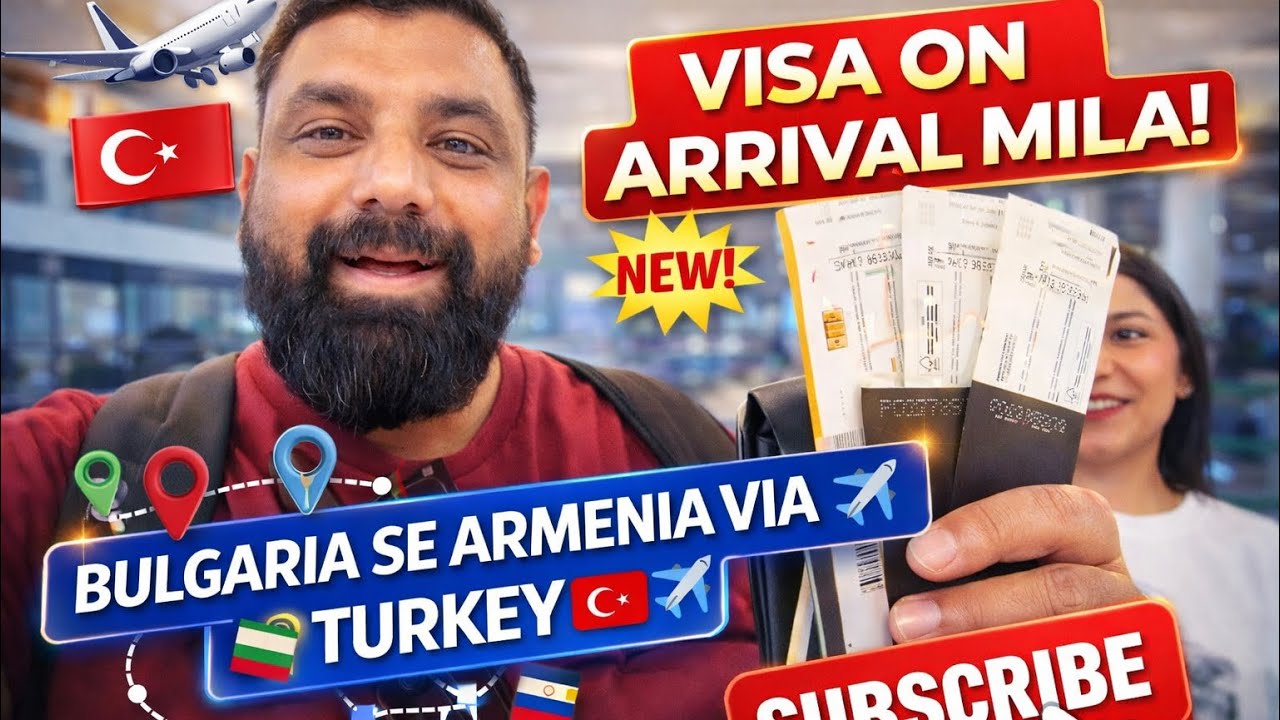 Из Болгарии в Армению через Турцию, виза по прибытии, индийцам очень легко сюда приехать.