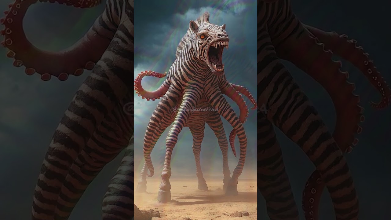 AI-Generated Hybrid – The Zebroctopus! 