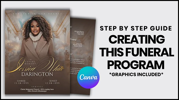 How to Design a Stunning Funeral Program in Canva | Easy & Elegant Templates 2024