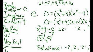 College Algebra Unit 3.5 Notes Fundamental Theorem of Algebra and Complex Solutions 2015