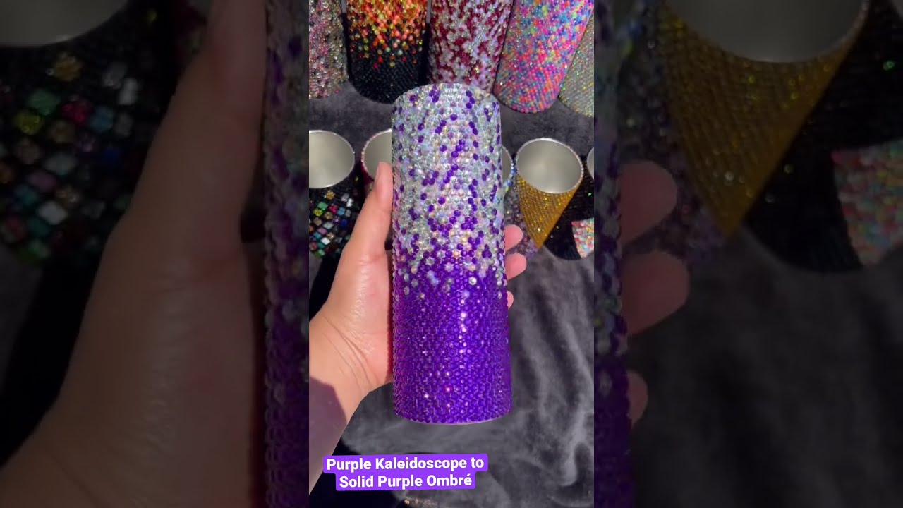 Purple Kaleidoscope Ombr Bling Tumbler Rhinestones From Www FabCabCases Com