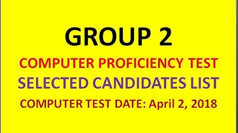 APPSC GROUP 2 COMPUTER PROFICIENCY TEST UPDATE | NON EXECUTIVE POSTS | APPSC LATEST UPDATE |