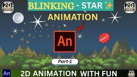Star blinking ⭐animation/adobe animate tutorial/Cartoon story/Adobe animate cc tutorial in hindi2025