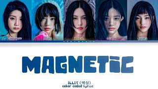 Magnetic-ILLIT (Romanized/Inglish/korean) (이끌림) ( color coded lyrisc)