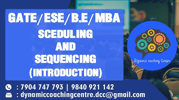 Very Important Question Scheduling and Sequencing for ESE Exam [GATE/BE/MBA] Introduction | DCC