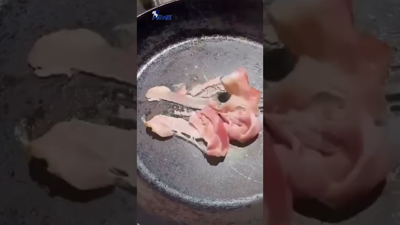 مقطع متداول يوثق محاولة قلي البيض واللحم تحت أشعة الشمس في فرنسا مع اقتراب درجات الحرارة من 45 مئوية