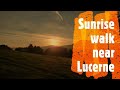 Sunrise  walk near lucerne   perfect weather  music  beautiful swiss countryside