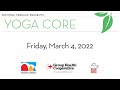 Monona Terrace - Yoga Core - Friday, March 4, 2022