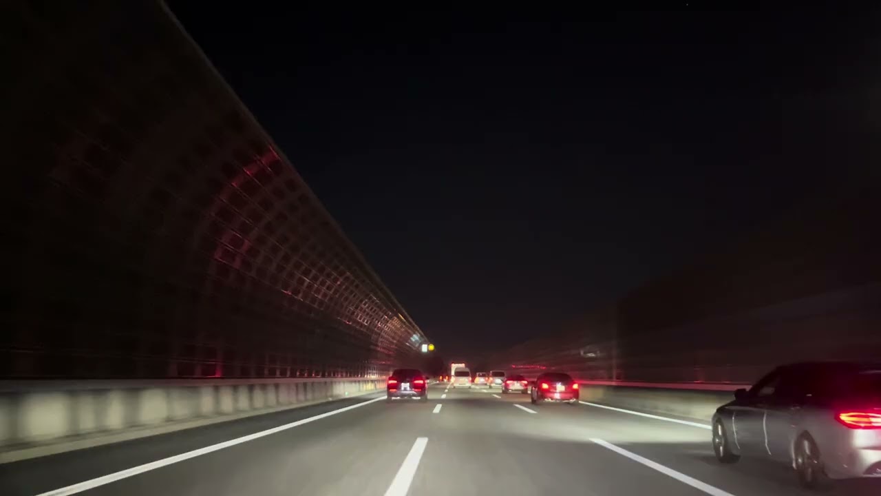 2025年12月5日  ハイウェイからのコールドムーン　第二京阪自動車道 交野南付近〜鴨川西