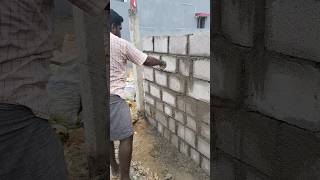 Hallowblock joint filling | #construction #shortsfeed #shorts #solidblock #skills #motivation