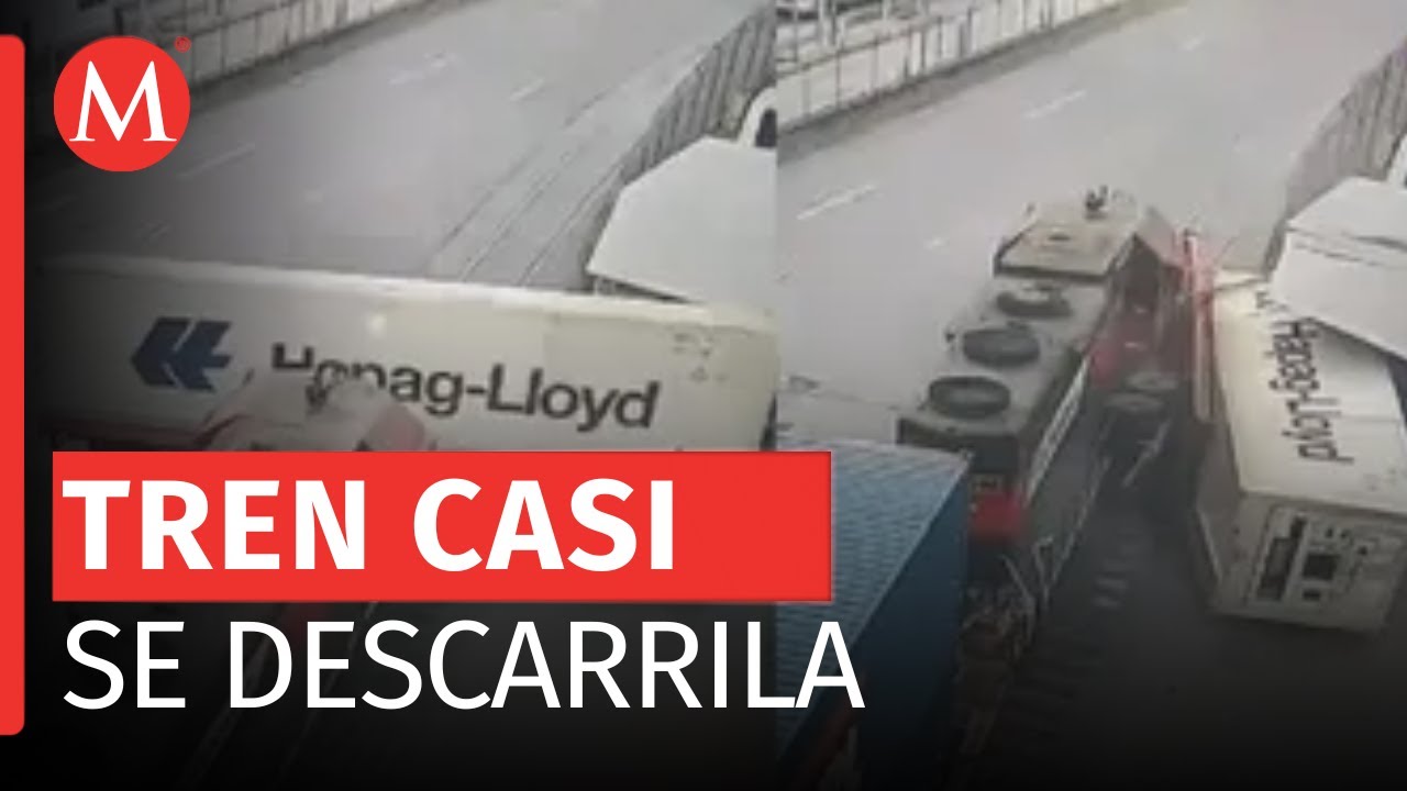 Tráiler intenta ganarle el paso al tren en Manzanillo y es embestido ...