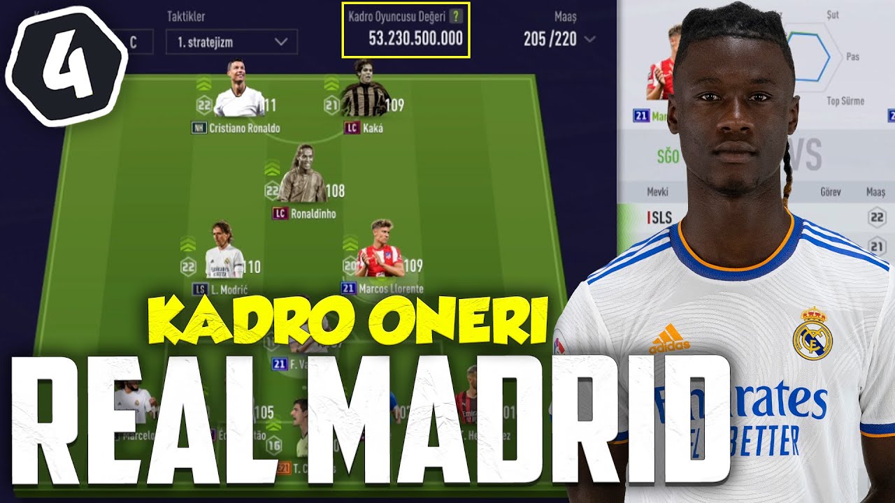 DİZEBİLECEĞİNİZ EN BÜTÇELİ VE EN GÜZEL REAL MADRİD KADROSU | FIFA ONLINE 4 #kadroöneri