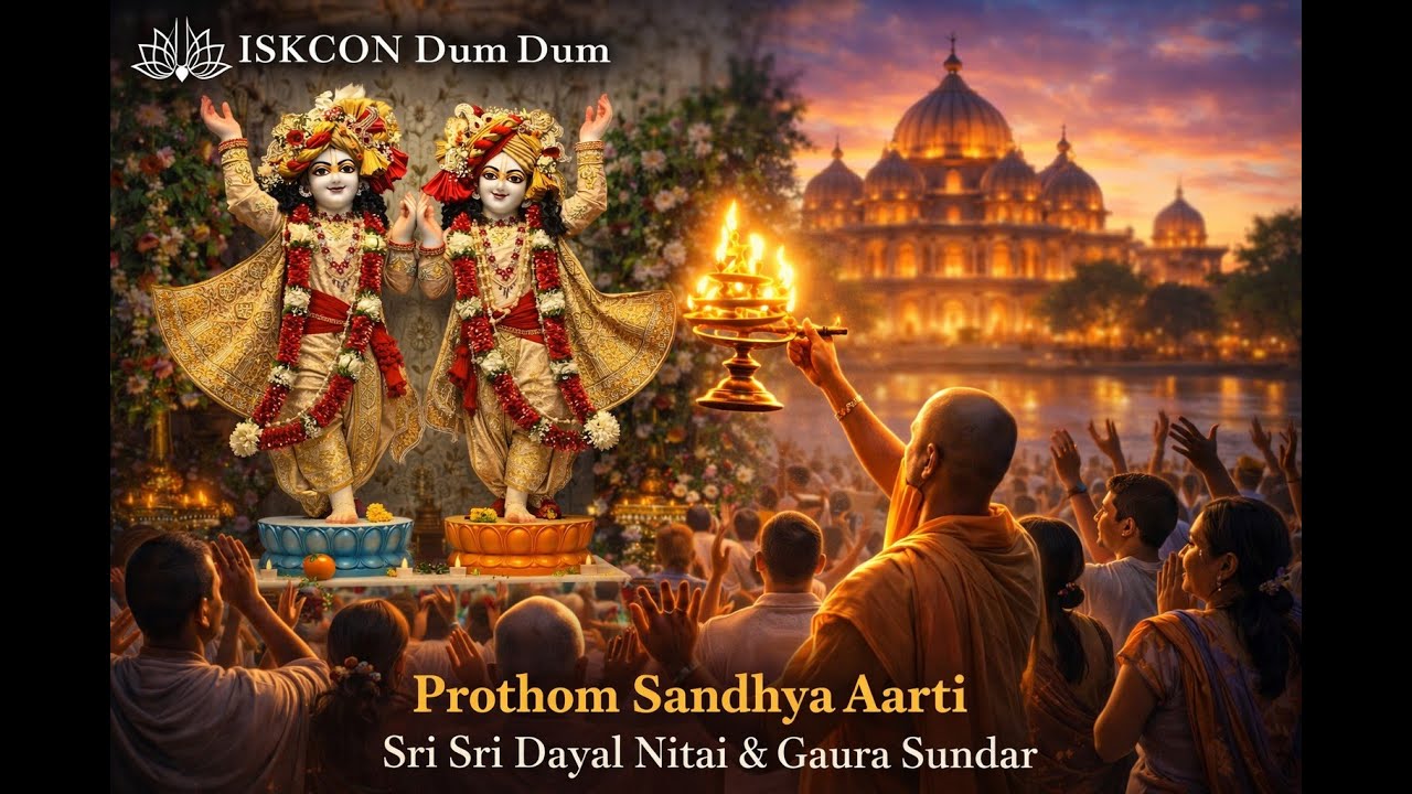With divine bliss during the first Sandhya Aarti on 3rd January 2026 at ISKCON Dum Dum.”