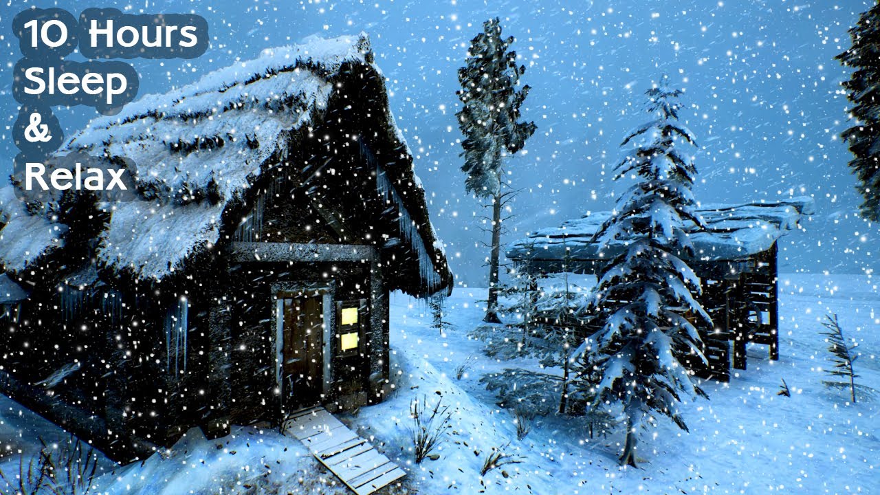 Blizzard in a mountain village | Howling wind & Blowing snow | Sounds ...