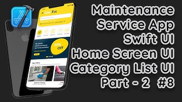 SwiftUI Maintenance Service App: Create Home Screen Category List Bar UI (Part 2) #8 #codeforany