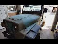 1987 Jeep Wrangler заводим заброшеный джип после замыкания в проводке