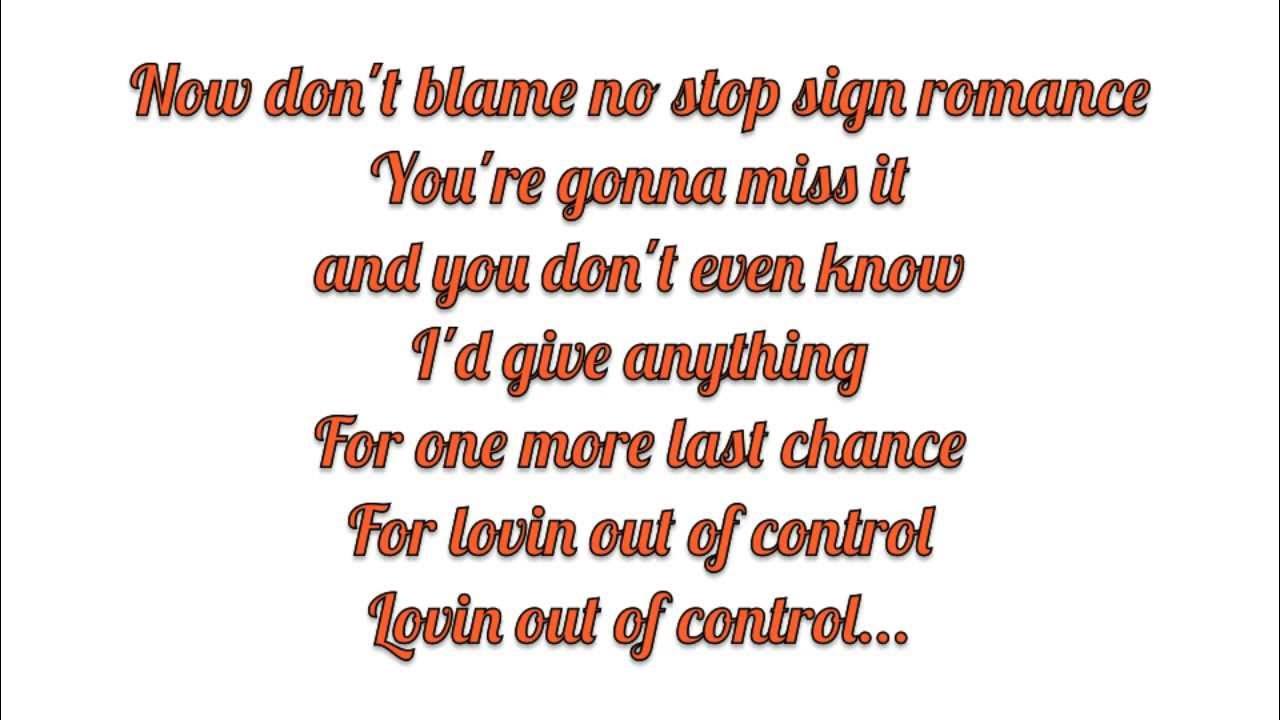 Out of control текст. Out of control текст