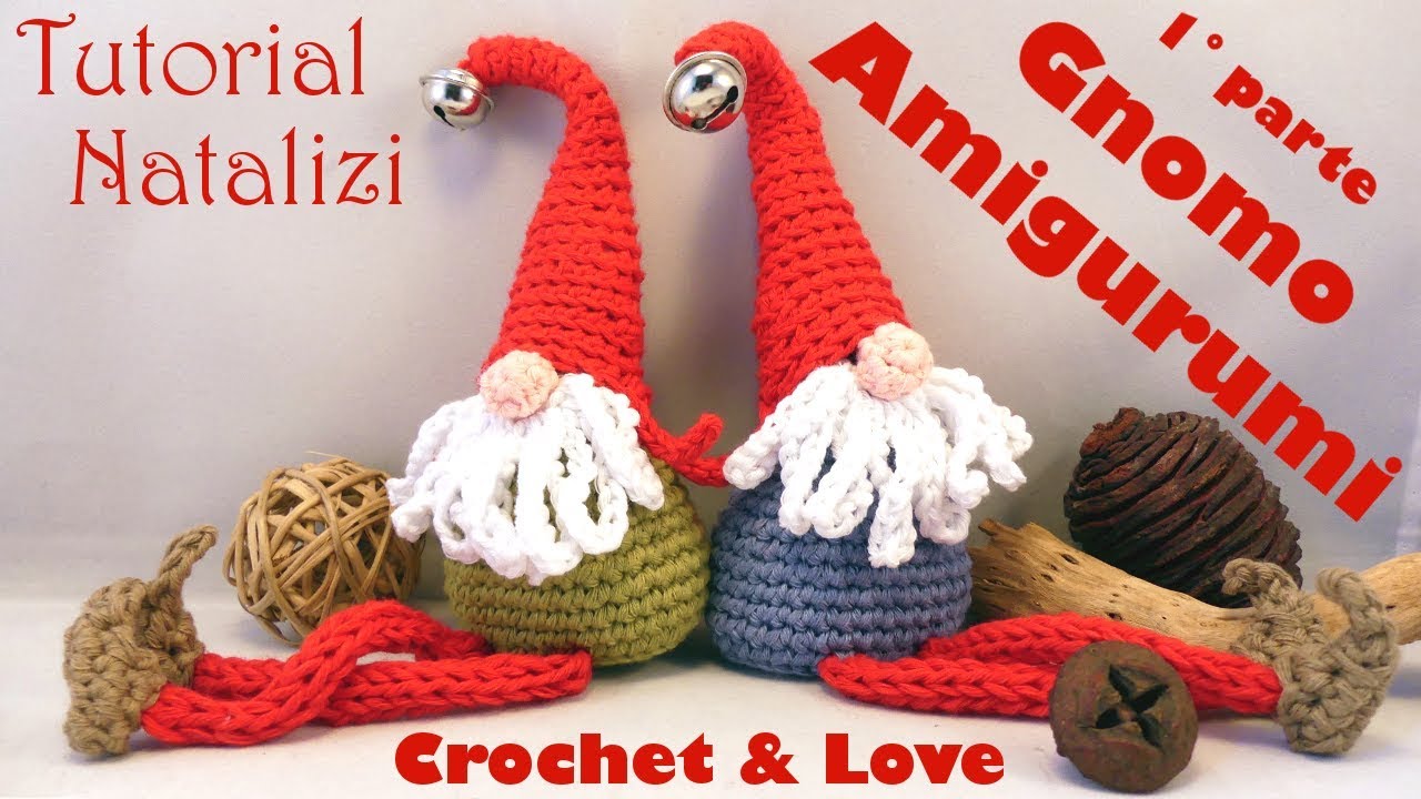 Segnaposti Natalizi Uncinetto.Gnomo Amigurumi E Cordoncino Ad Uncinetto 1 Parte Sub Eng Y Esp Tutorial Natale Youtube