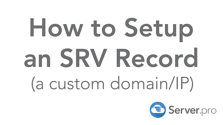 How to Setup an SRV Record (a custom domain/IP) - Server.pro